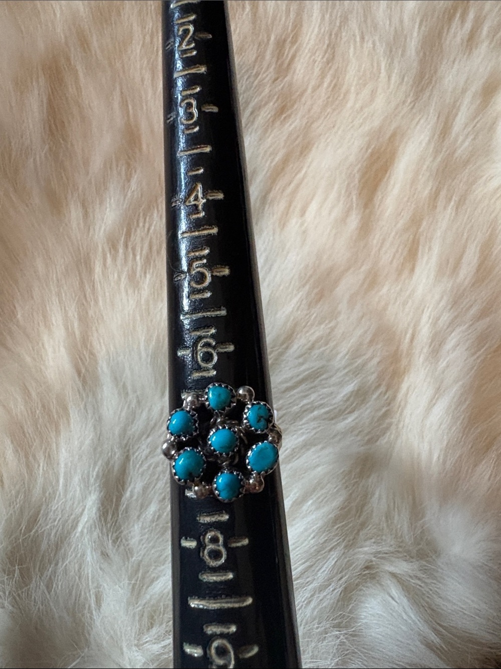 Sterling Silver Turquoise Cluster Ring - Vibrant Blue